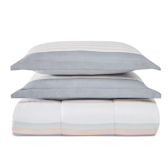 Pem America, Grace 2-Pc. Reversible Stripe Twin Comforter Set MSRP $80.00 - Picture 7 of 8